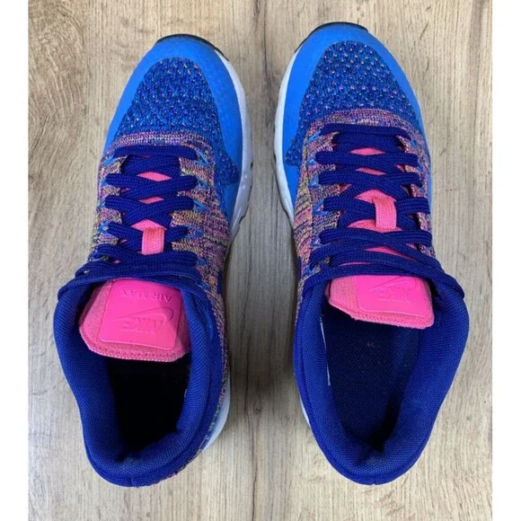 Nike Women Air Max 1 Ultra Flyknit Running Shoes Photo Blue Rose Blast Size 7.5 - Picture 12 of 16